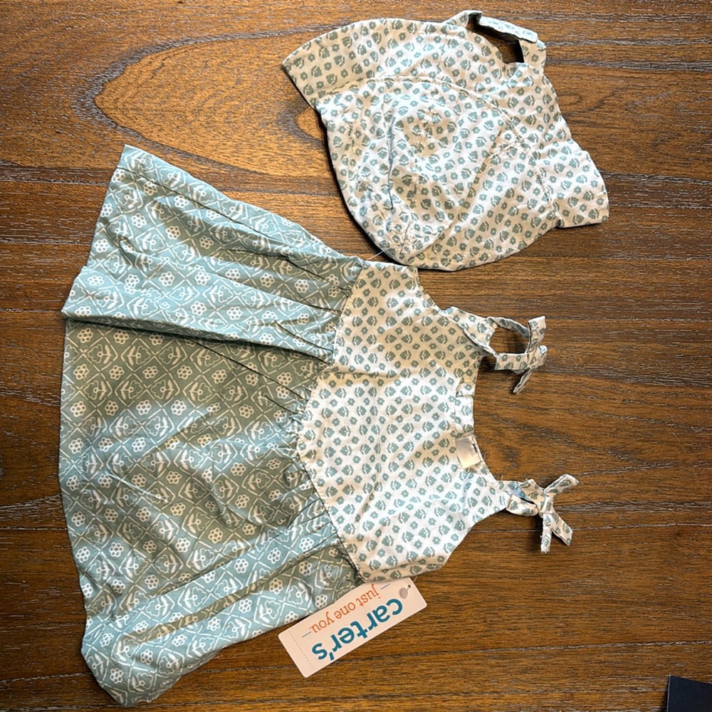 Carter’s Newborn Dress & Hat NWT